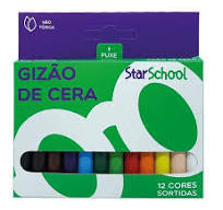 GIZ DE CERA STARSCHOOL GIZÃO 12 CORES ESCOLAR