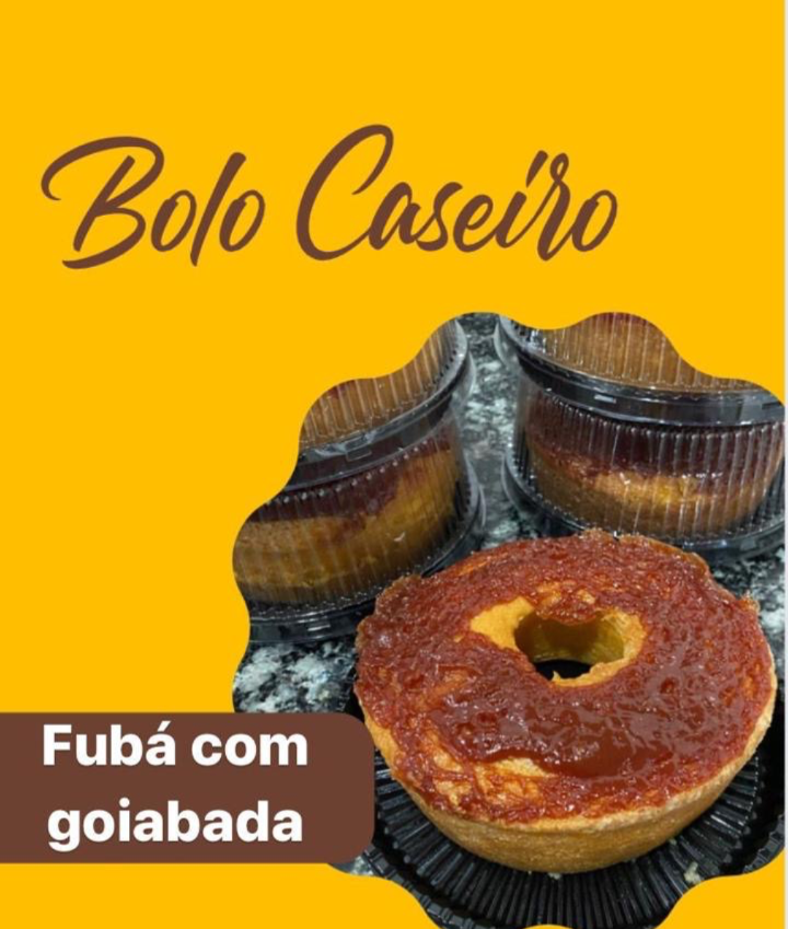BOLO CASEIRO FUBÁ C/ GOIABADA