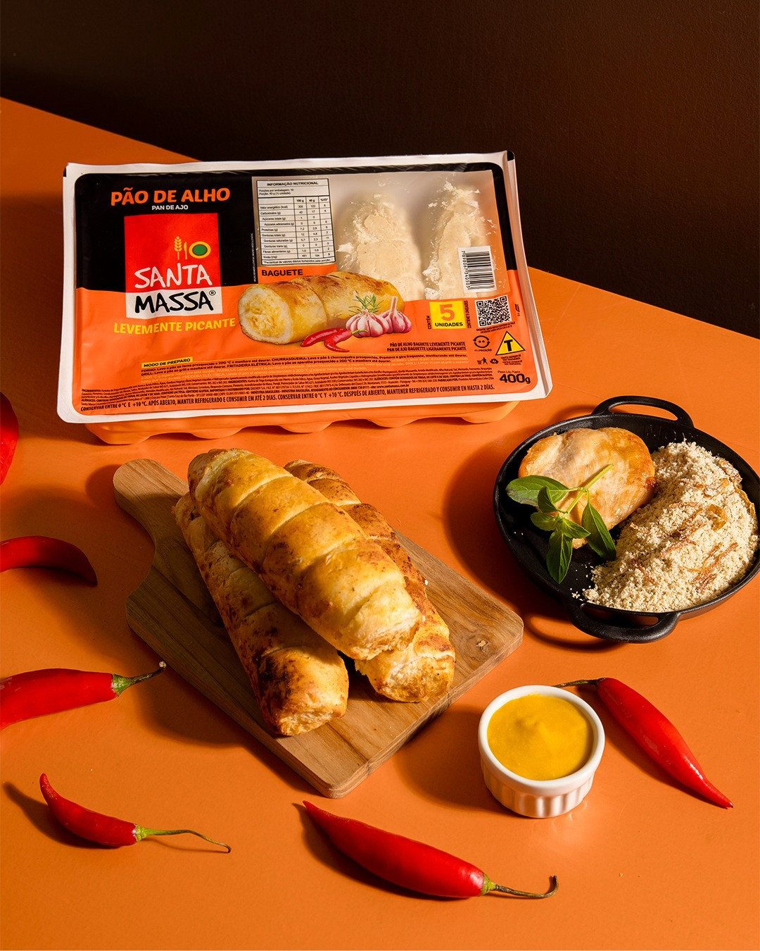 PÃO DE ALHO SANTA MASSA PICANTE