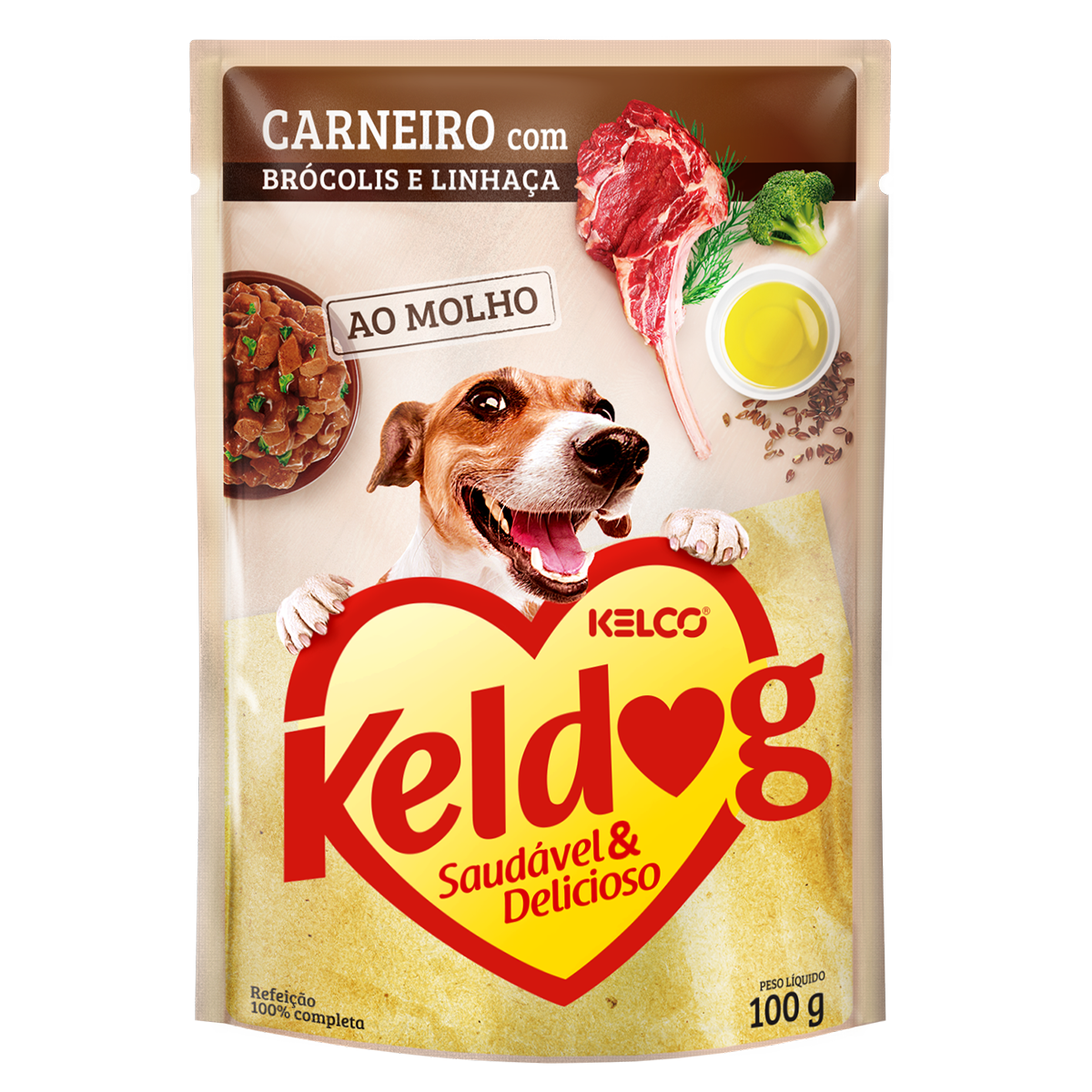 Sachê Keldog Cordeiro c/ Brócolis 