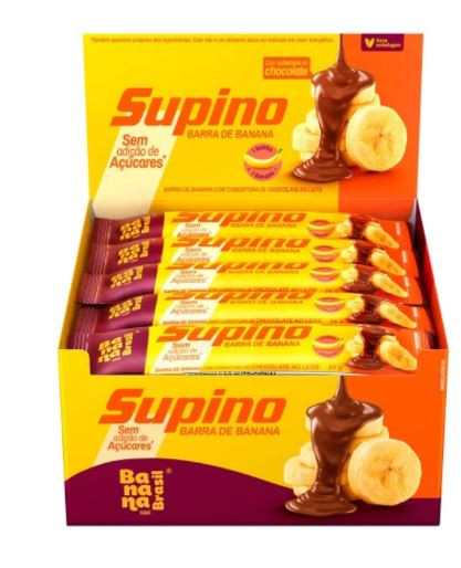 BARRA SUPINO BANANA C/ CHOCOLATE 24GR