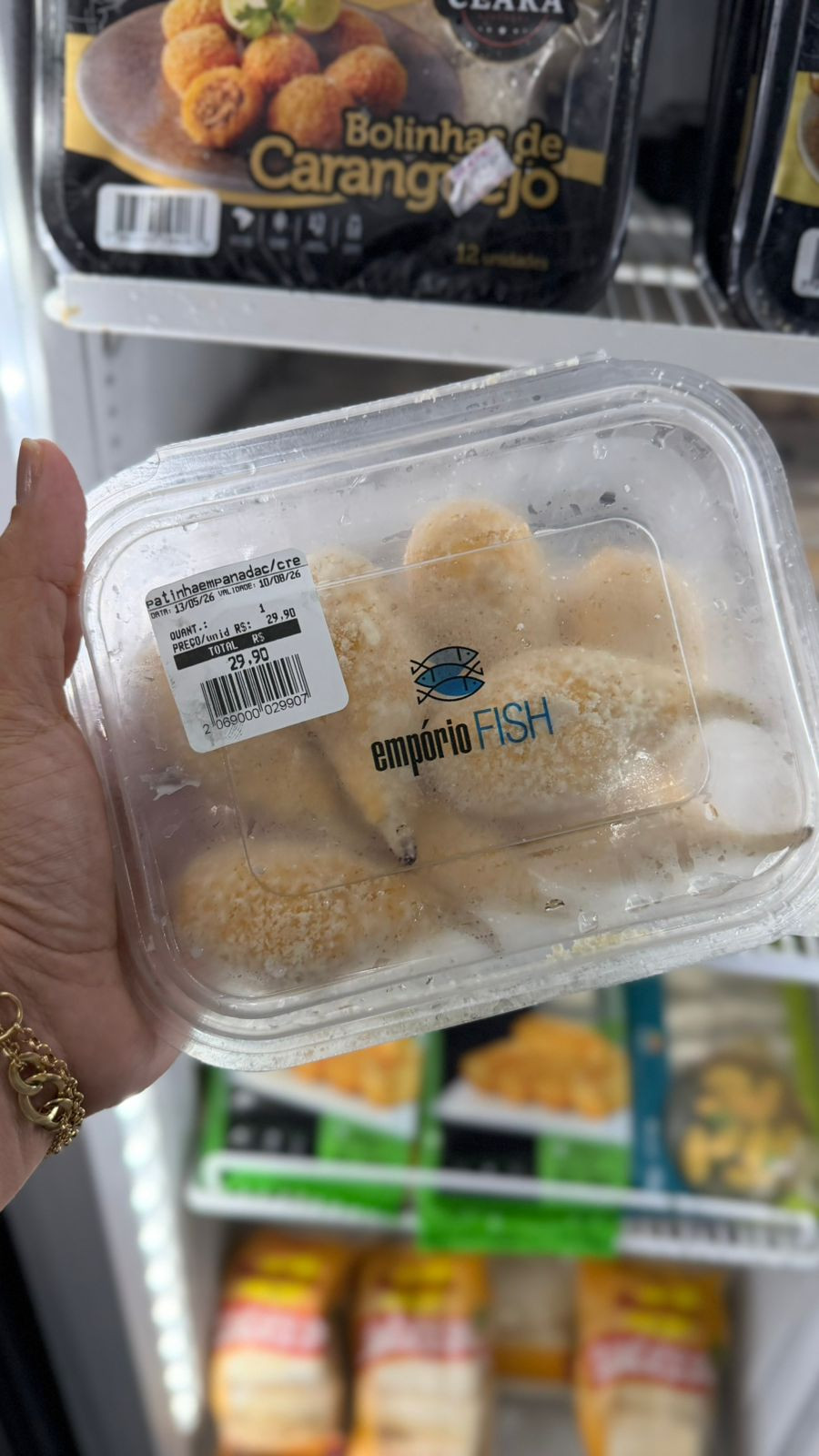 Patinha de carangueijo empanada