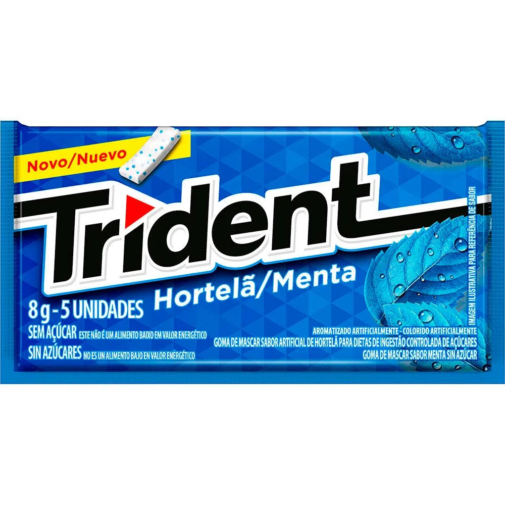 Chiclete Trident Hortelã Sem Açúcar