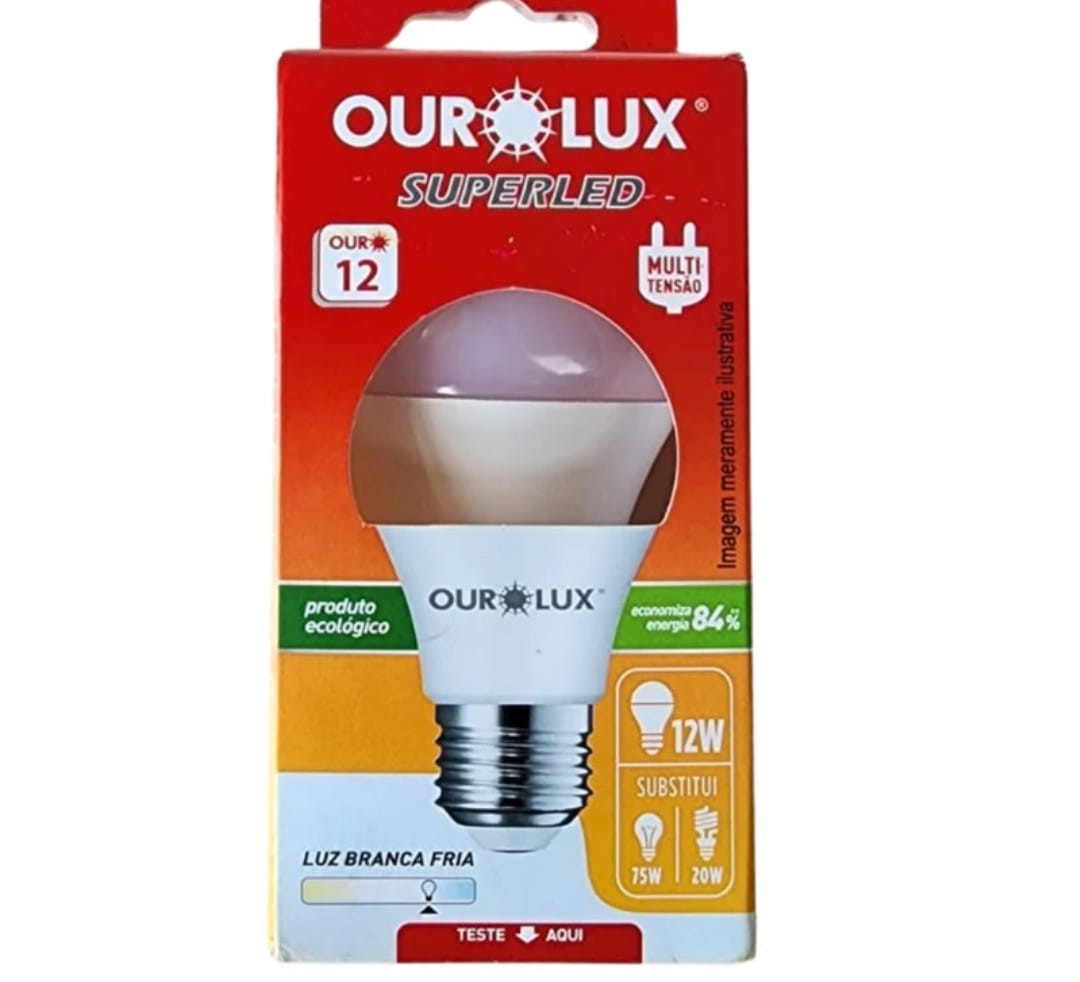 LÂMPADA OUROLUX LED 12W