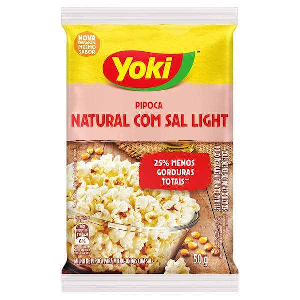 Pipoca Com Sal Light Yoki 50g