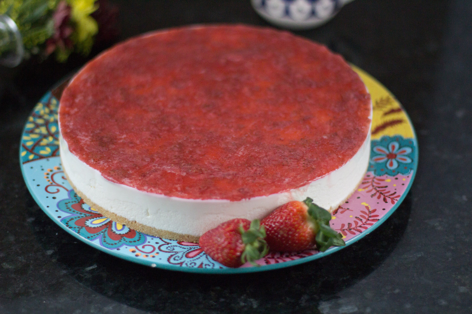 Cheesecake de morango 24cm