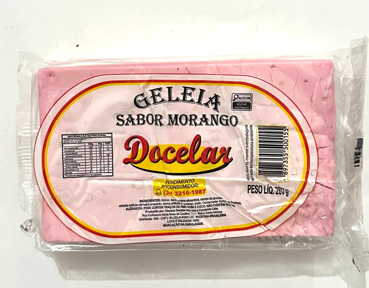 GELÉIA SABOR MORANGO DOCELAR 280G