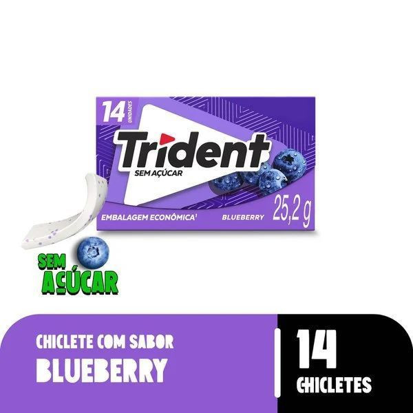 CHICLETE TRIDENT 14S BLUEBERRY 25,2G