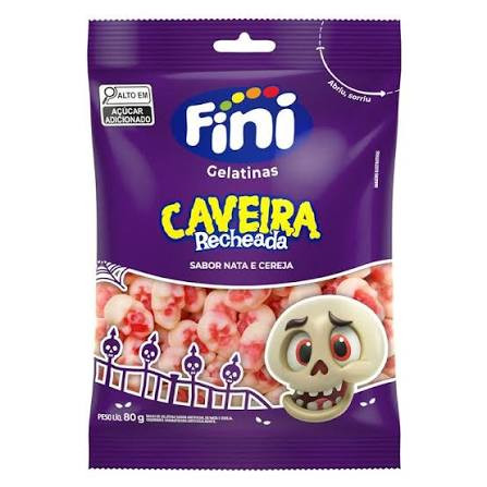 FINI CAVEIRA SABOR NATA E CEREJA 80G
