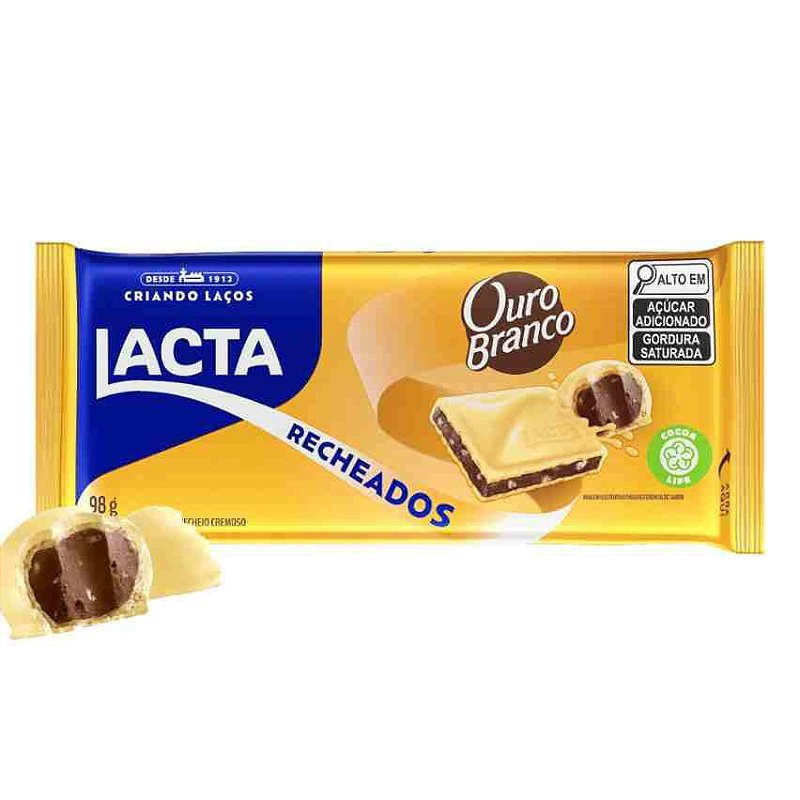 CHOCOLATE BARRA OURO BRANCO LACTA