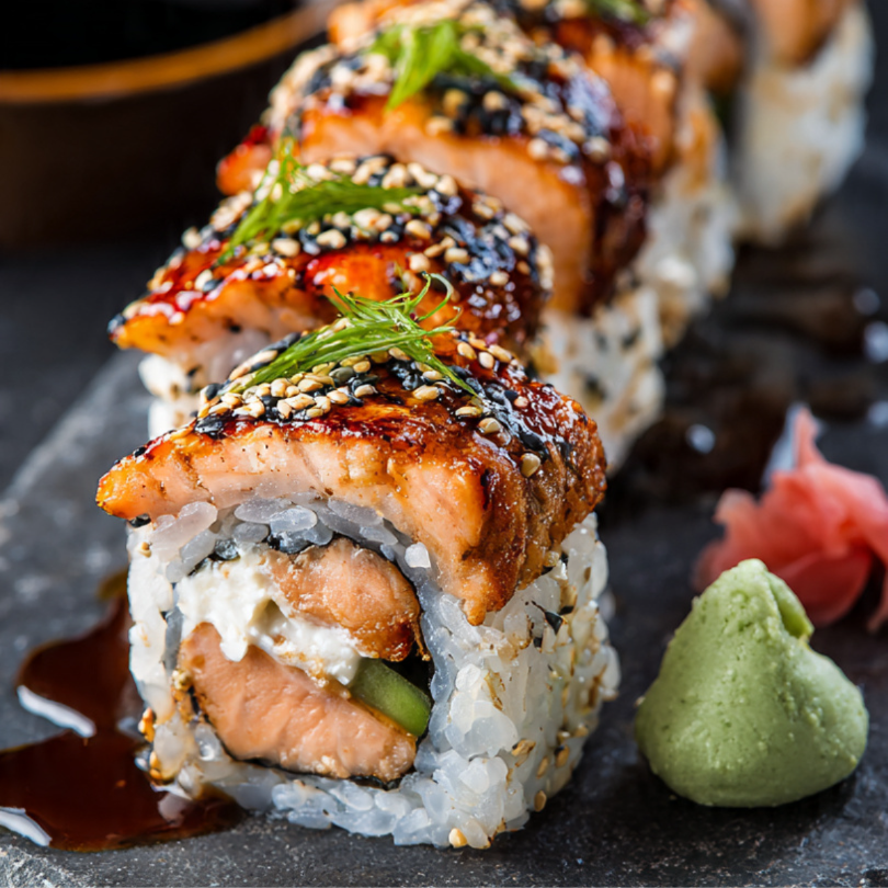 URAMAKI DE SALMAO GRELHADO