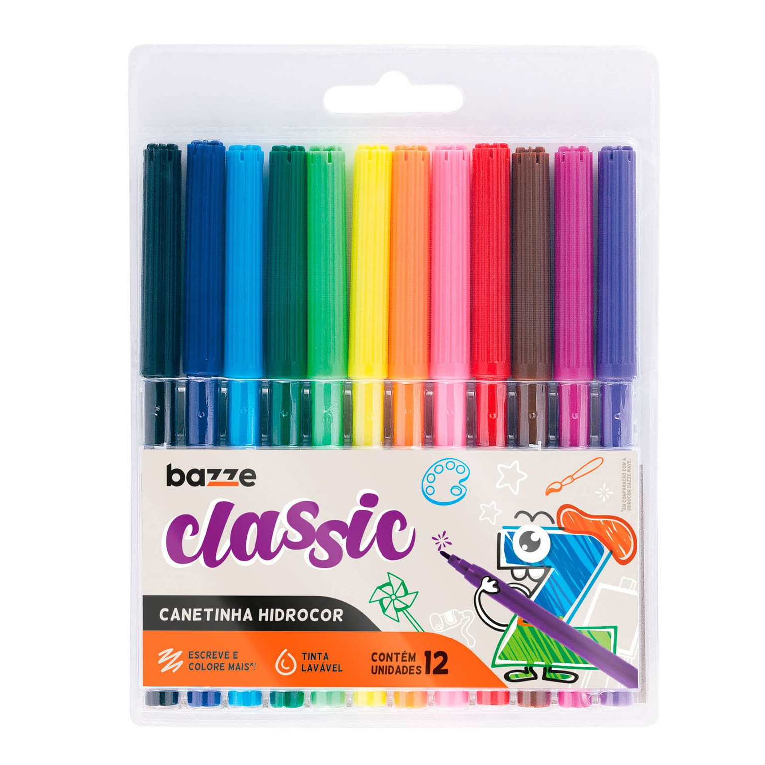 Canetinha bazze c/12 cores 