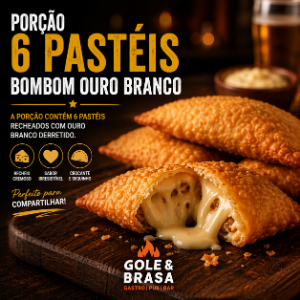 PORCAO 6 PASTEIS BOMBOM OURO BRANCO