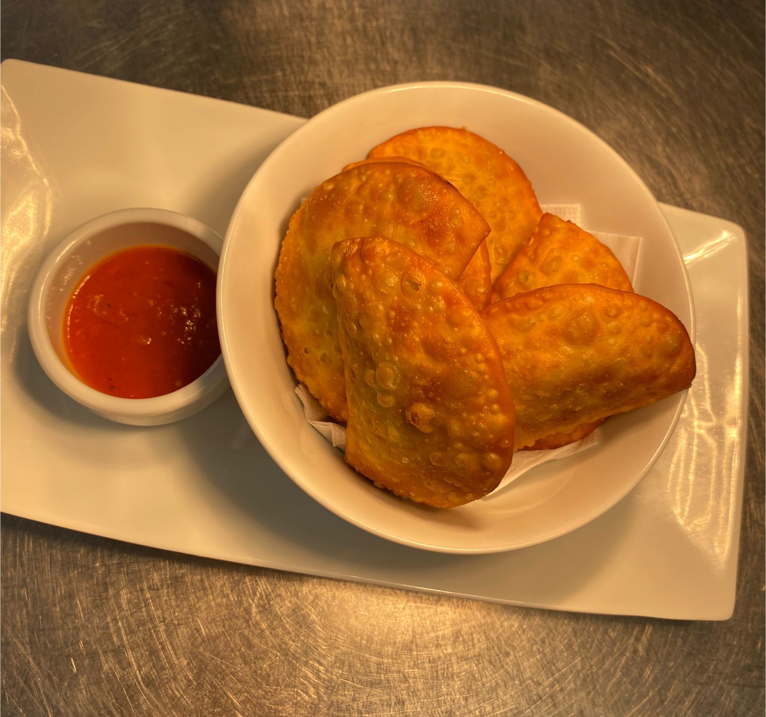 Mini pastéis de camarão