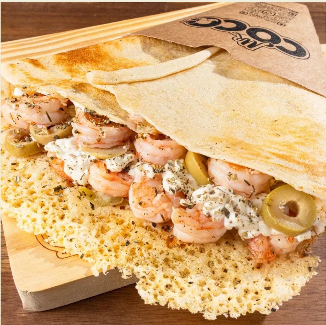 Crepe Camarão ao Catupiry 