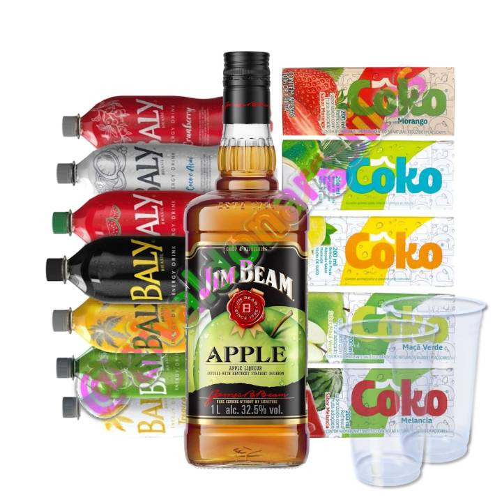 Combo Jim Beam Apple 1L + Baly