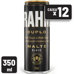 Cerveja Brahma Duplo Malte Escura Lata Sleek 350ml 