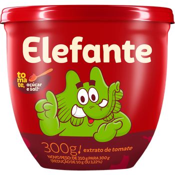 EXTRATO DE TOMATE ELEFANTE TRADICIONAL PT300G