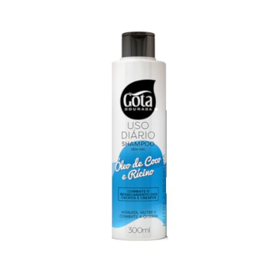 SHAMPOO GOTA DOURADA OLEO DE COCO E RICINO 300ML¬