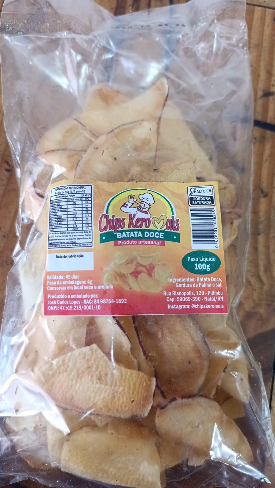 CHIPS BATATA DOCE 100G