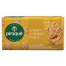 BISCOITO CREAM CRACKER INTEGRAL PIRAQUE PACOTE 215G