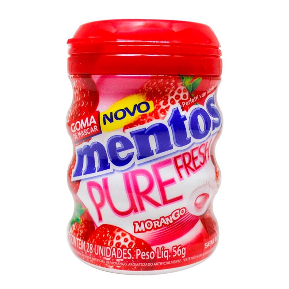 MENTOS PURE FRESH MORANGO 56G