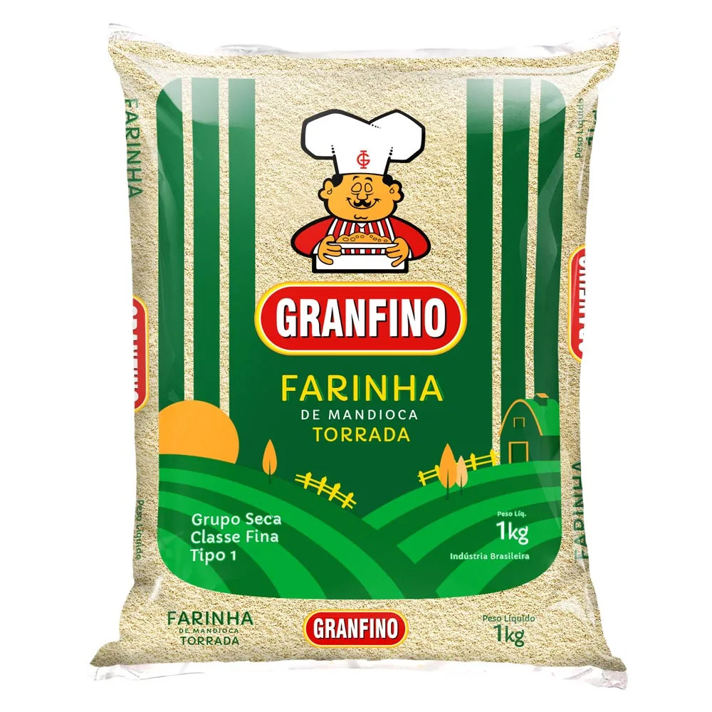 Farinha Mandioca Granfino 1kg Torrada