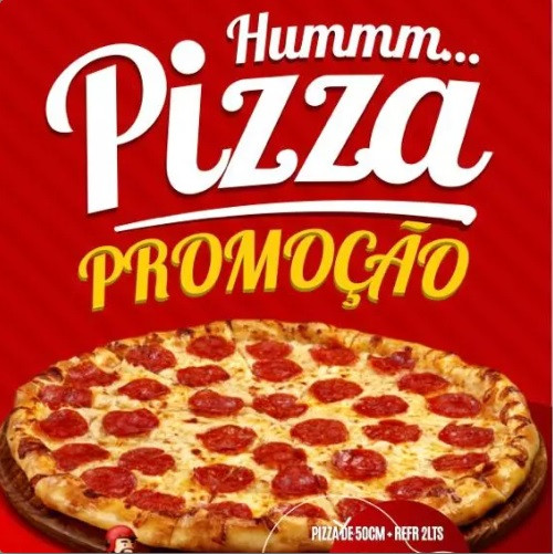 Pizza 50cm + Borda Recheada + Refrigerante