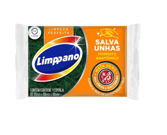 Esponja Limppano Salva Unhas Quadrada Un
