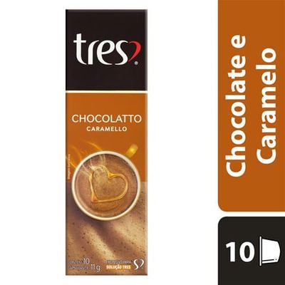 Cápsula Chocolatto Caramello 3 Corações Com 10un