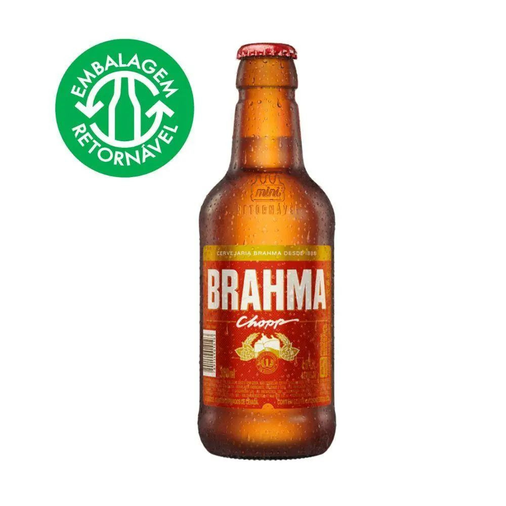 CERVEJA BRAHMA CHOPP GF 300ML APENAS O LIQUIDO