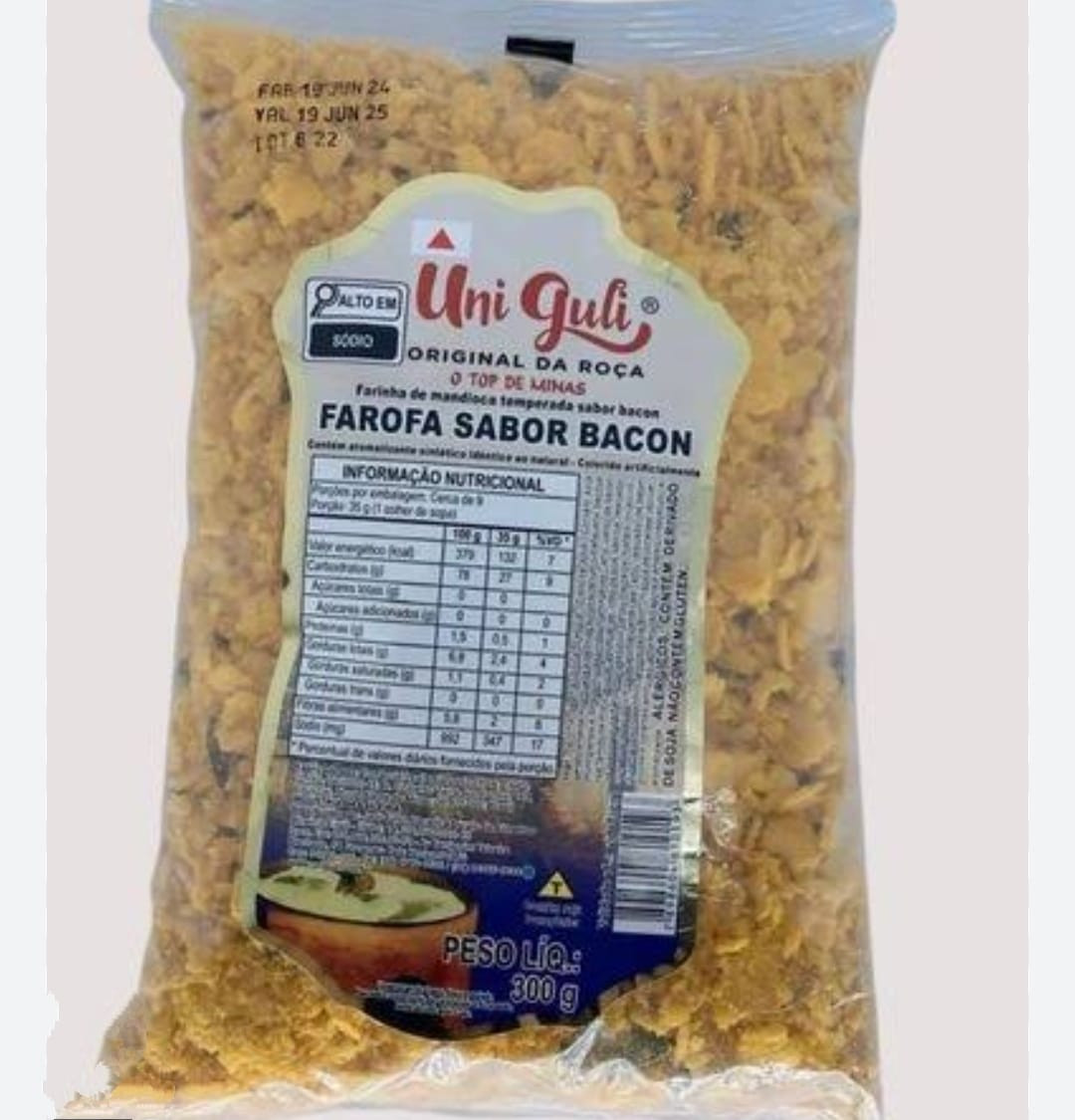 FAROFA PRONTA SABOR BACON UNI GULI 300G