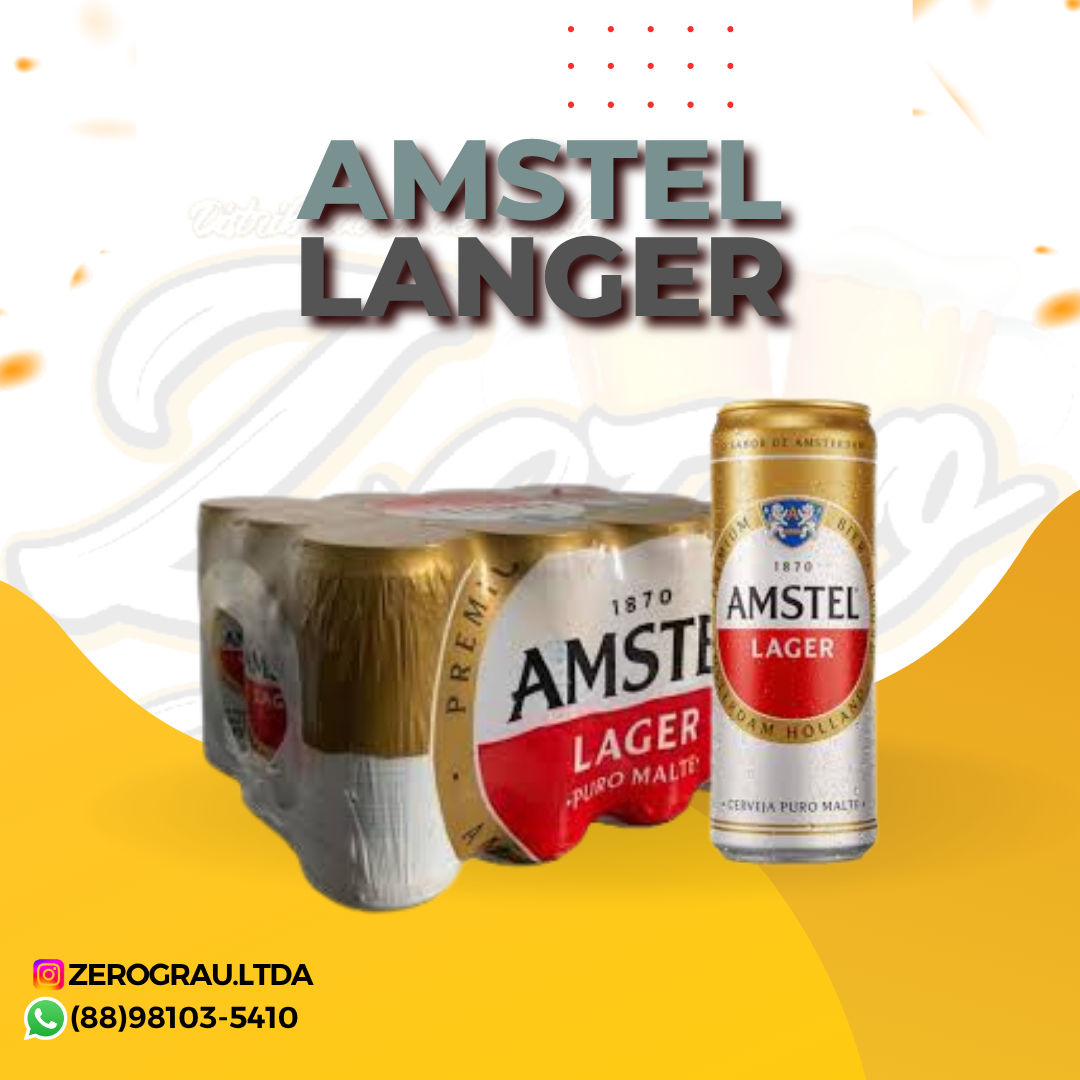 CERVEJA AMSTEL LATA 350ML SLEEK