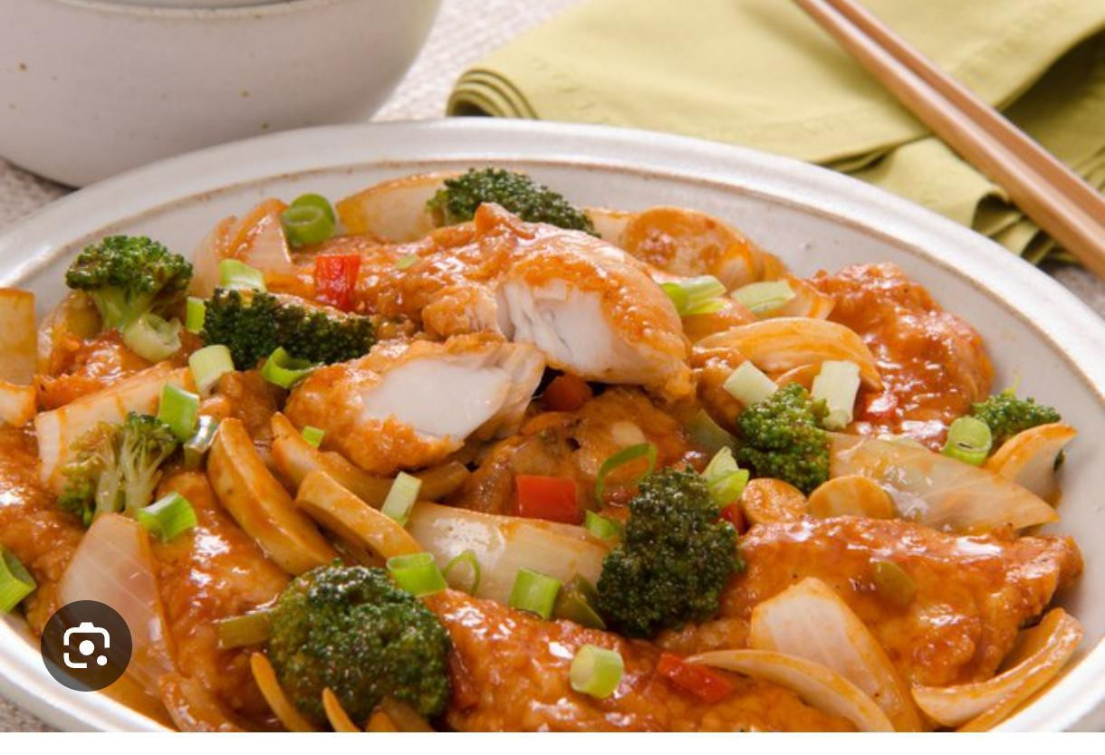 Peixe com legumes