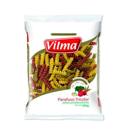 MASSA OVOS VILMA PARAFUSO TRICOLOR 500 GR