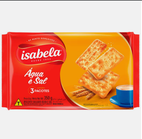 Biscoito Isabela água e sal 350g
