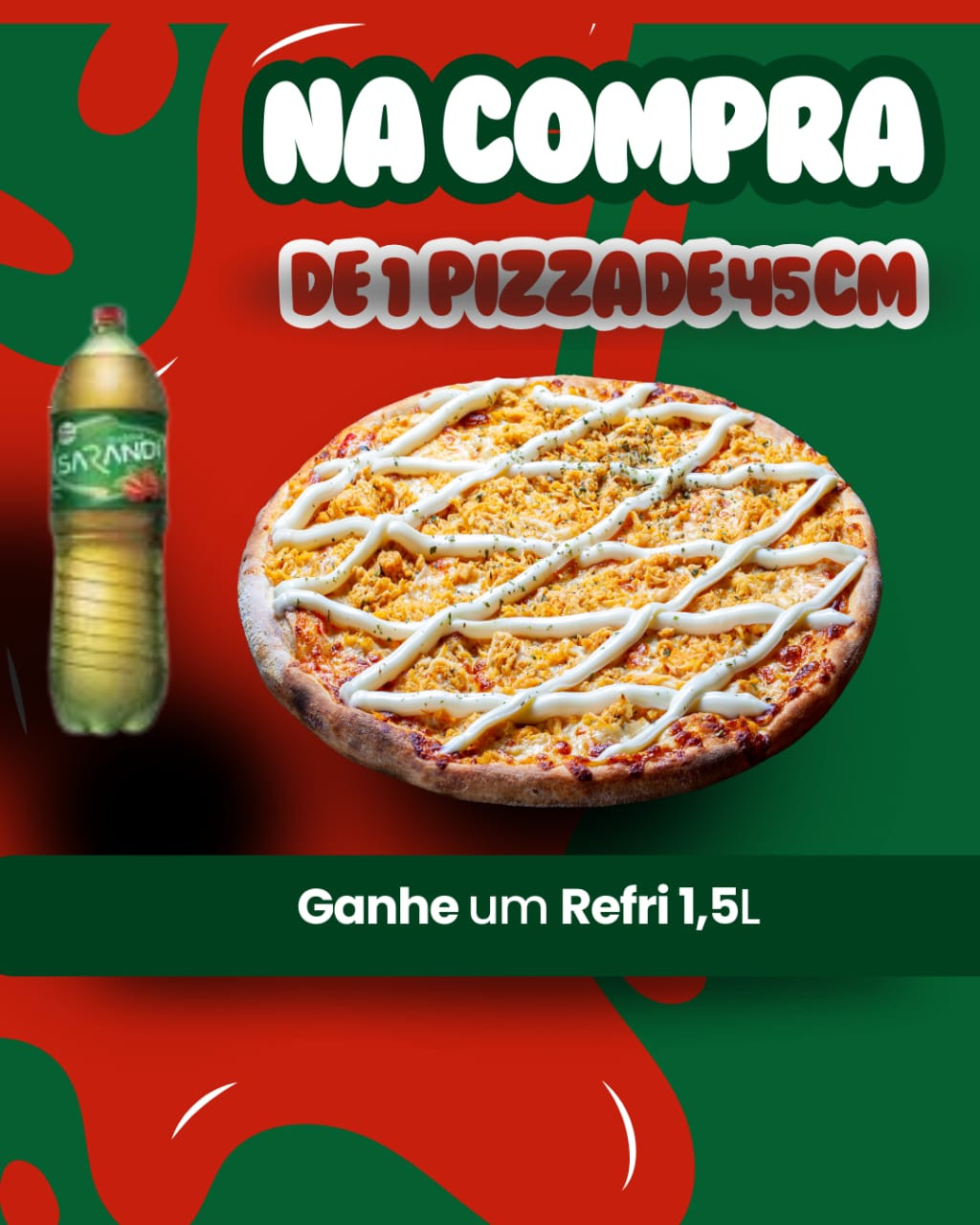 Pizza Familia 45cm + Guaraná  1,5 litro 