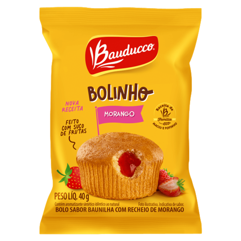 BOLO BAUDUCCO MORANGO 40G