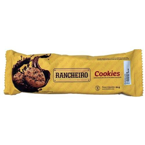 Cookie Rancheiro Gotas de Chocolate Embalagem 60g