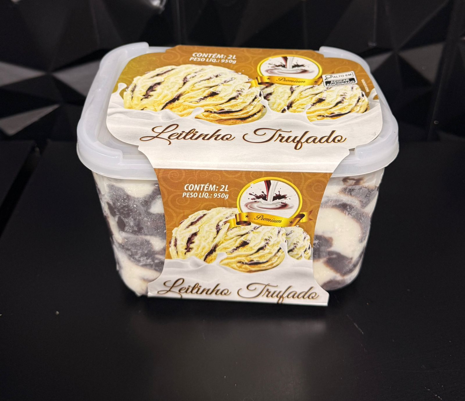SORVETE LEITINHO TRUFADO POTE 2LITROS PALÁCIO  