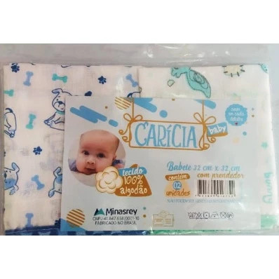 Pano de Boca Babete Toalhinha Carícia Minasrey - 2 Unidades