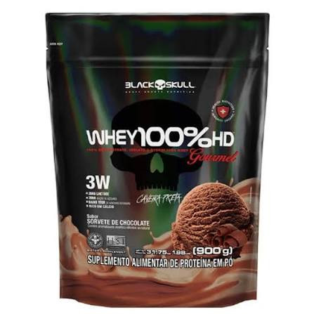 Whey Refil 100% Hd Gourmet 900g Chocolate Blacksku