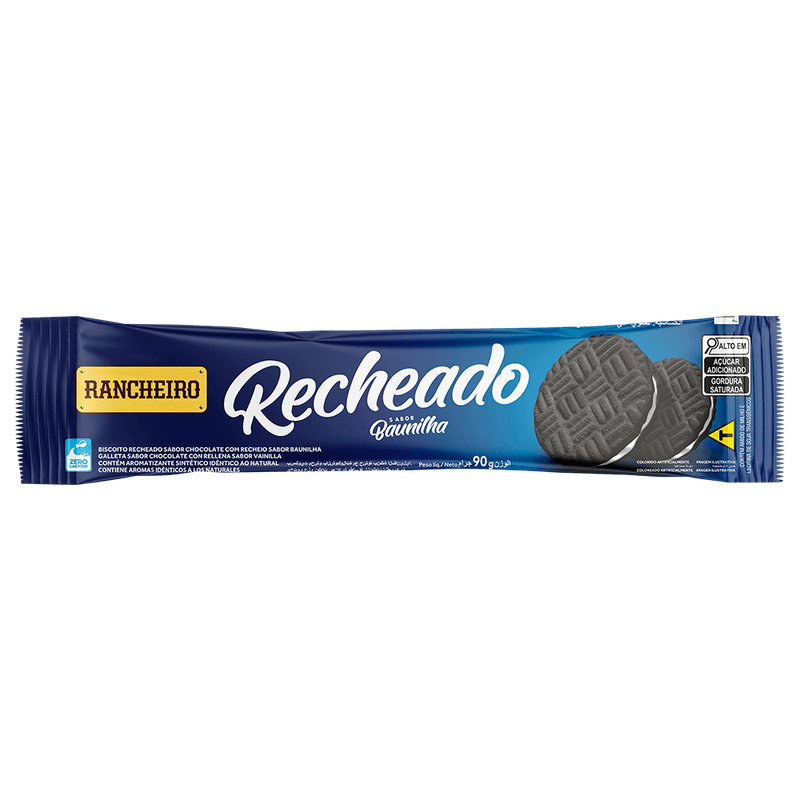 Biscoito Rechaeado Rancheiro Baunilha 90g