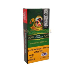 CAIXA COM 3 CHARUTOS PURO MATA FINA
