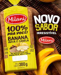 PÃO INTEGRAL MILANI BANANA AVEIA E CANELA 380g