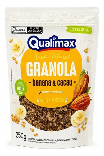 GRANOLA QUALIMAX CACAU E BANANA 250G