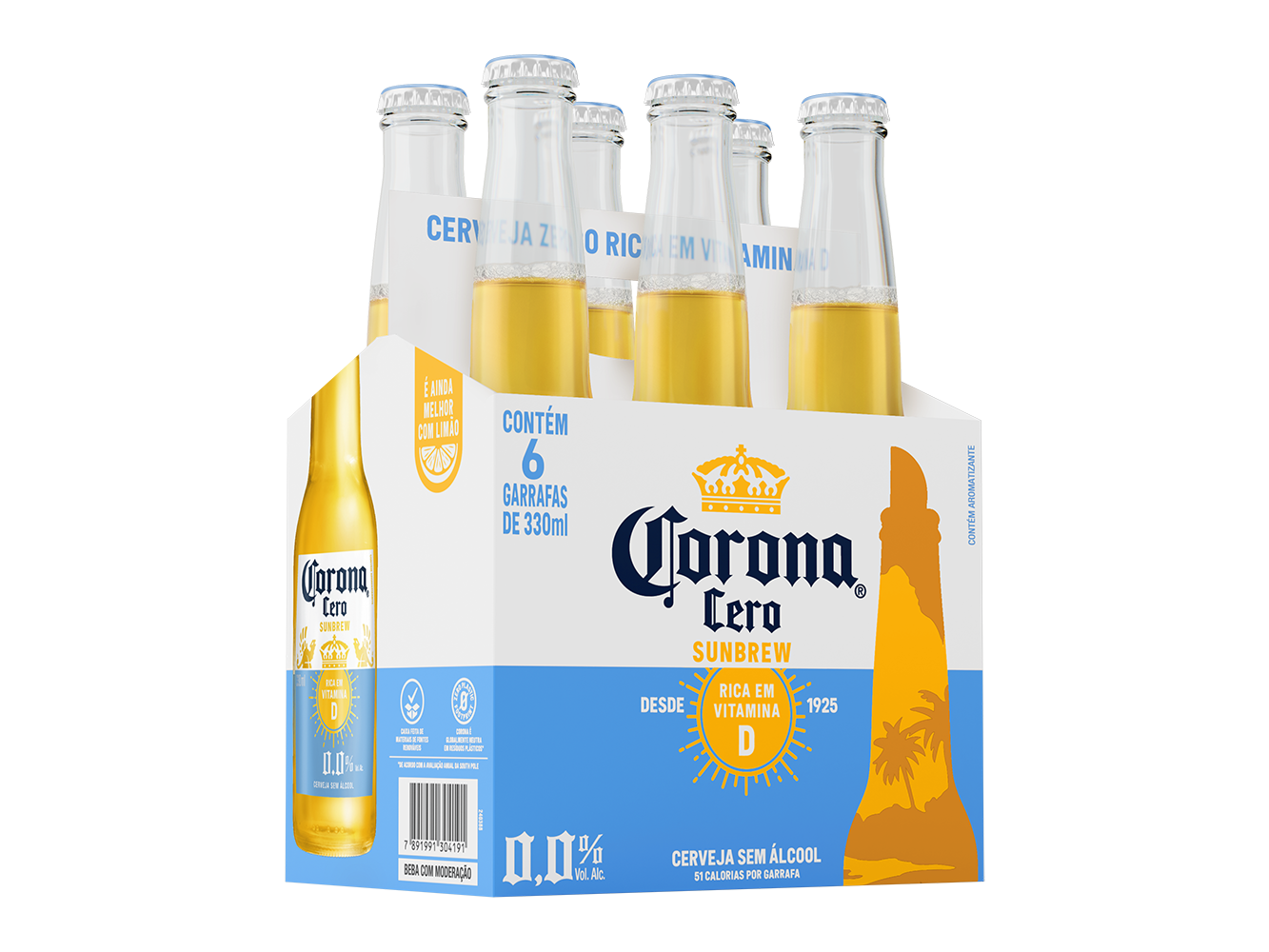 Corona 0,0% Alcóol - 6un de 330ml
