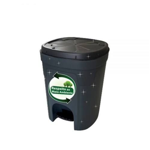 Lixeira com Pedal 7 Litros Preta Antares Un