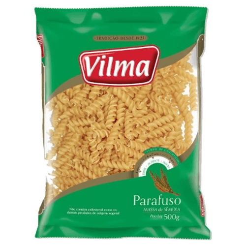 MACARRÃO VILMA SEMOLA PARAFUSO 500G