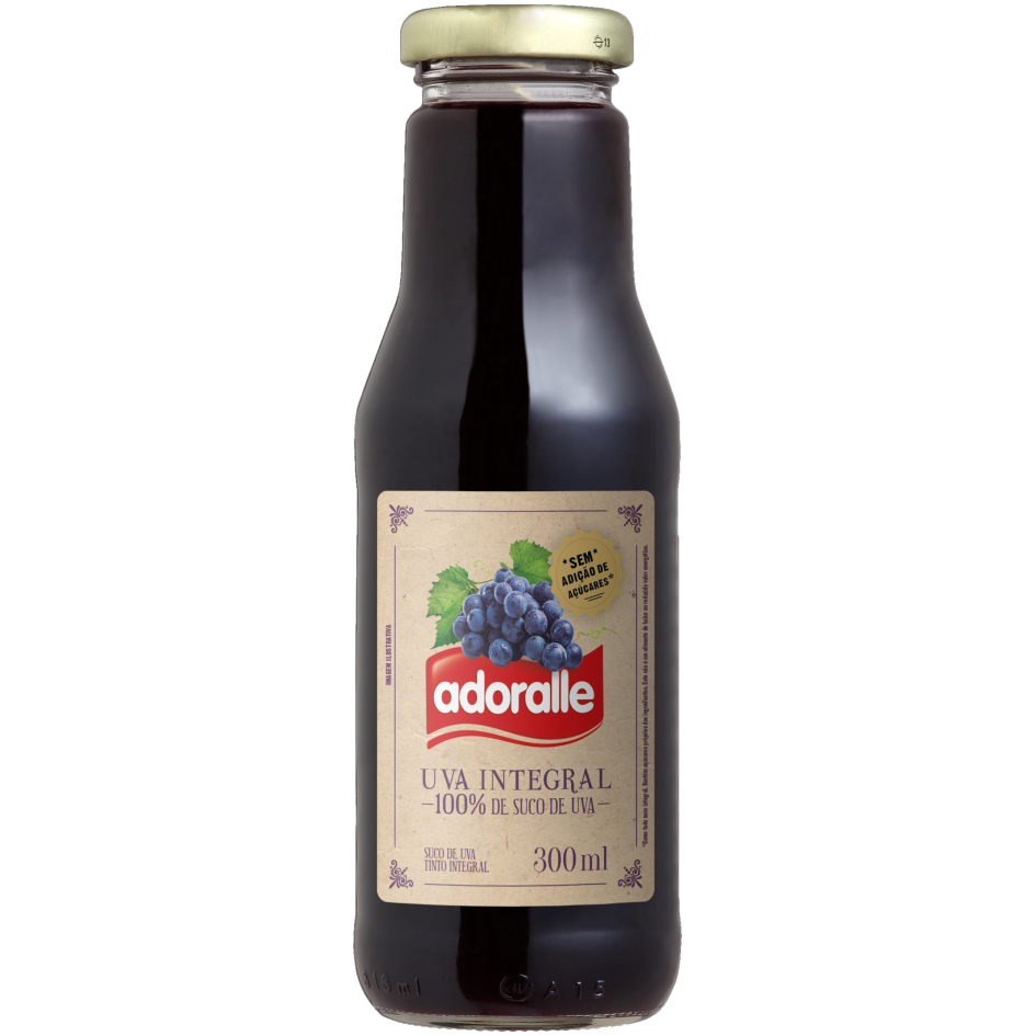 SUCO DE UVA ADORALLE INTEGRAL VD300ML